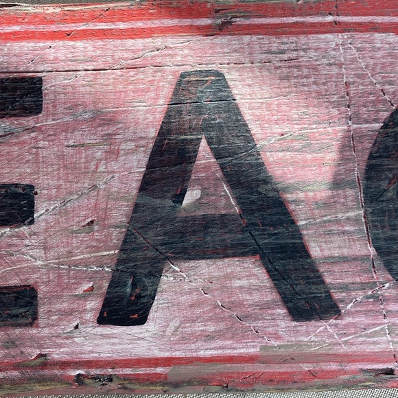 100% Artist Painted by Hand Wooden Beach Sign Tropical Wall Decor One of a Kind - Picture 4 of 10